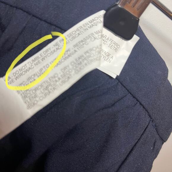 Zara Striped Blue Black Color Block Midi Skirt Women Large Classic Corporate - Picture 5 of 7